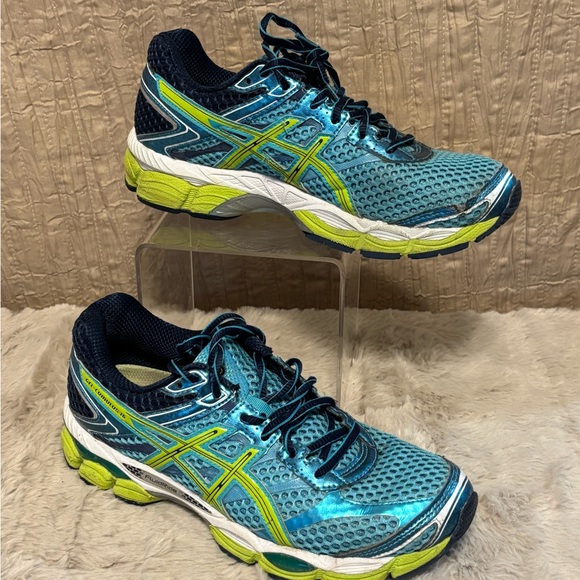 Asics Shoes - Asics Women's Sneakers - Blue and Green